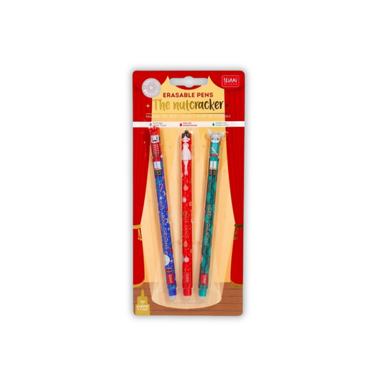 Legami - Set mit 3 löschbaren Gelstiften Nutcracker Weihnachten 2025